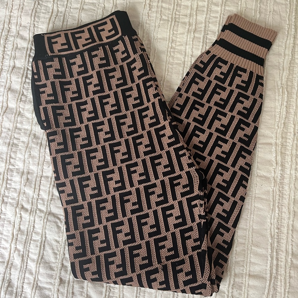 F print joggers - designer logo pants **Not Fendi**